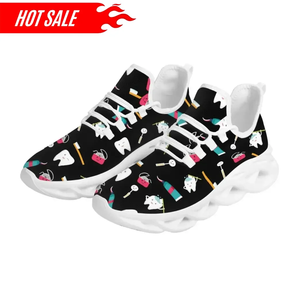 Sneaker Career - Leuke tanden Luxe design damessneakers Zwart