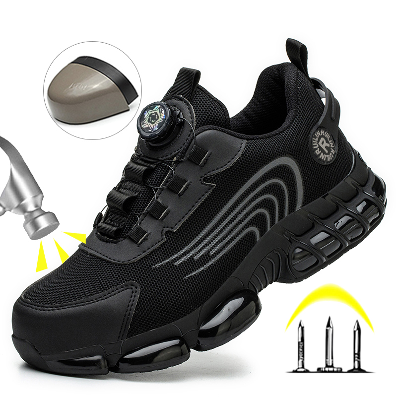 Sneakers Care - Stalen neusbescherming veiligheidsschoenen heren draaibare knop