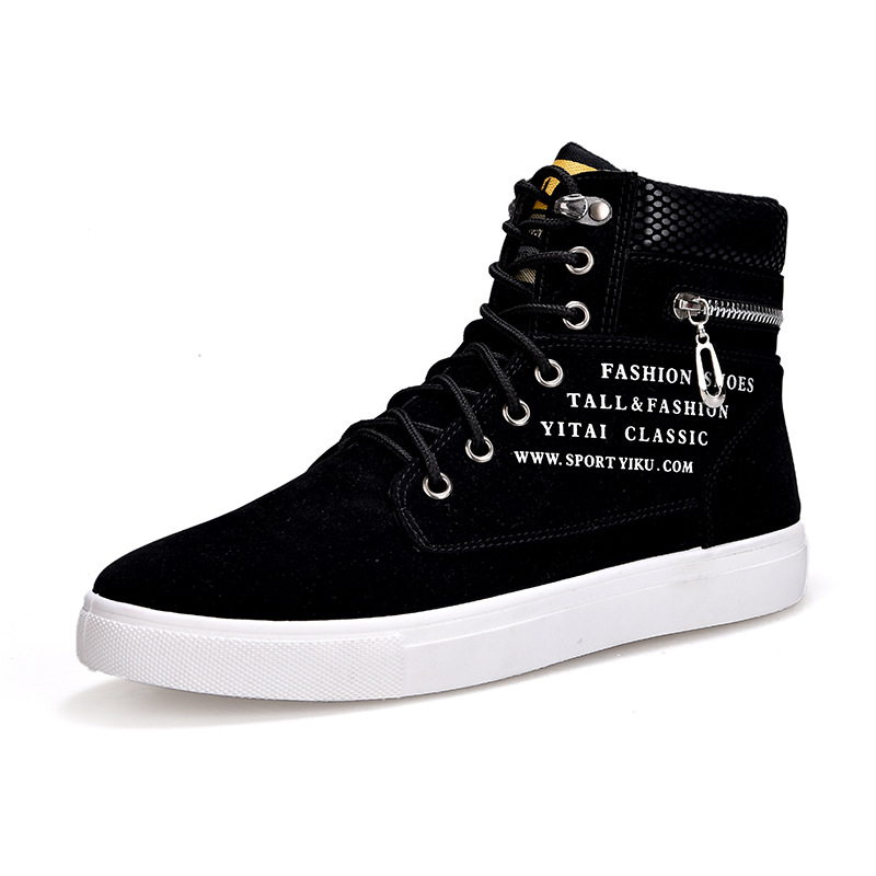 Sneaker Career - Zwarte hoge sneakers voor heren Veterschoenen